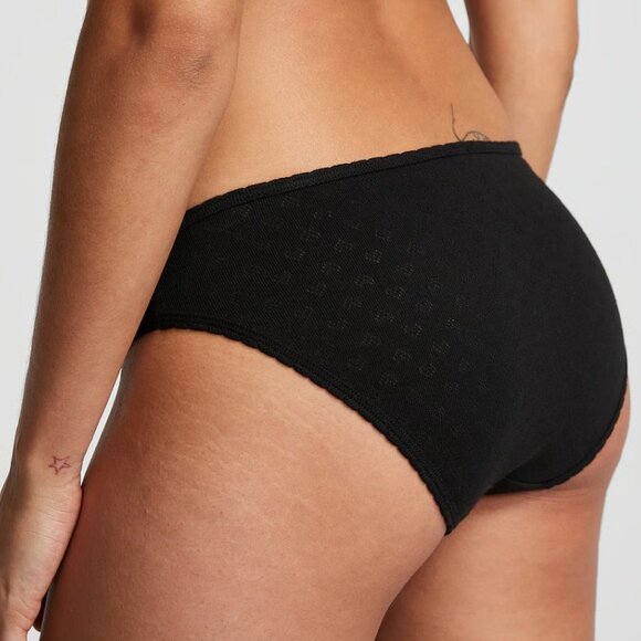 VS PINK BLACK POINTELLE Cotton Bikini Panty - XXL - Picture 2 of 5